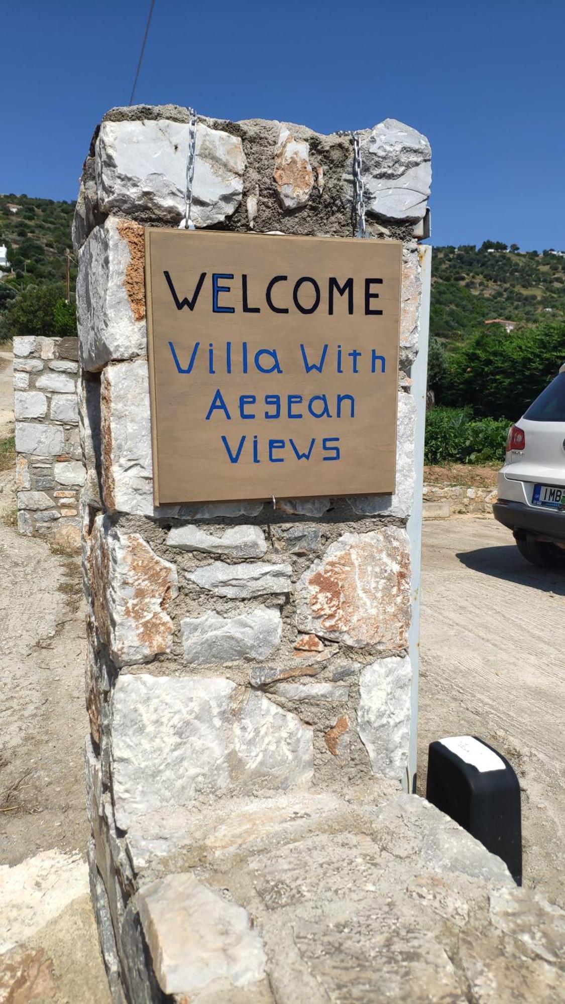 Villa With Aegean Views Akhladherí Dış mekan fotoğraf
